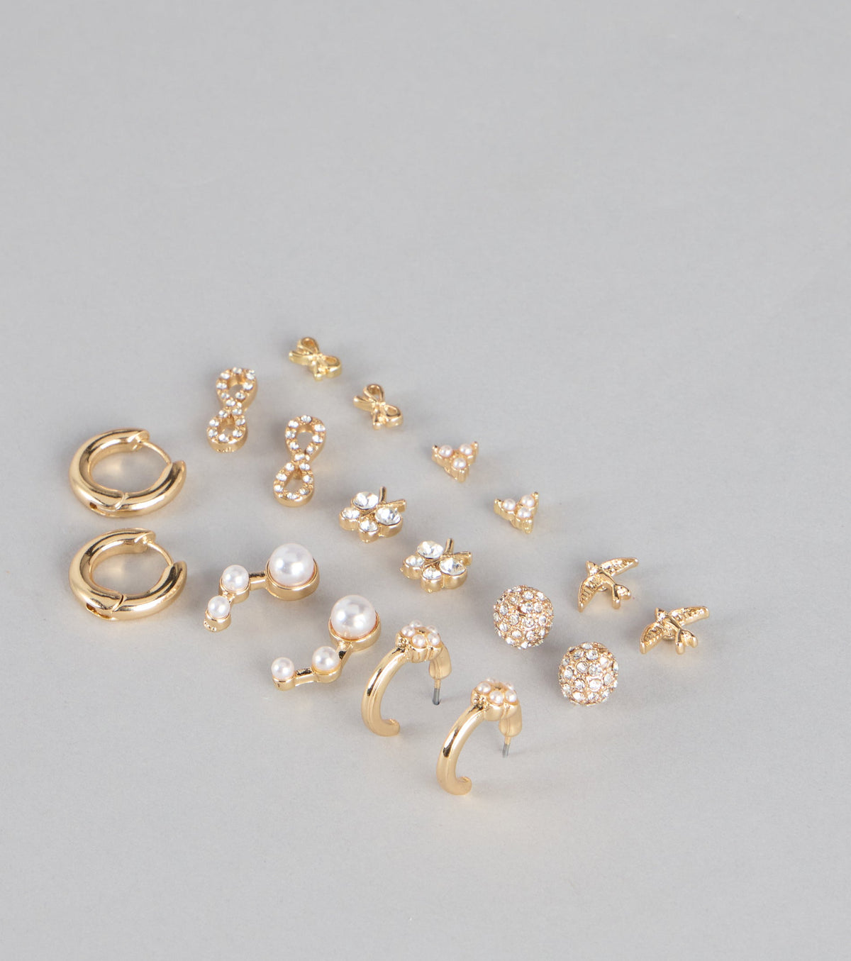Style It Up Stud And Hoop Earrings Set