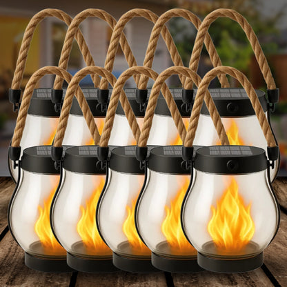 Kaliiqo™ – Flickering Flame Solar Lantern Outdoor Lights