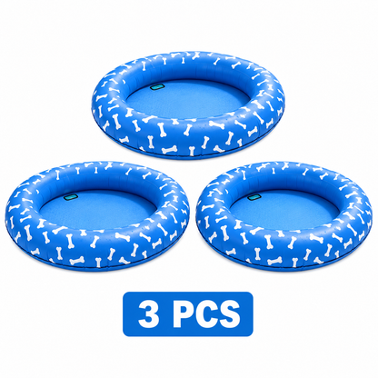 🐶 Large Blue Bone Inflatable Dog Pool Float