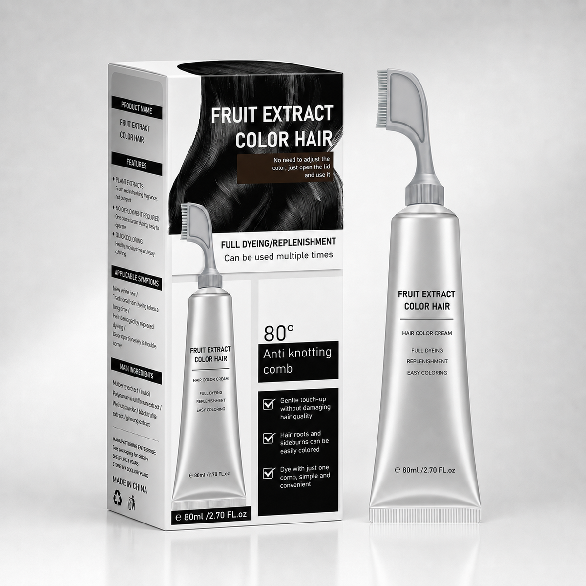Plant-Based Comb Hair Dye