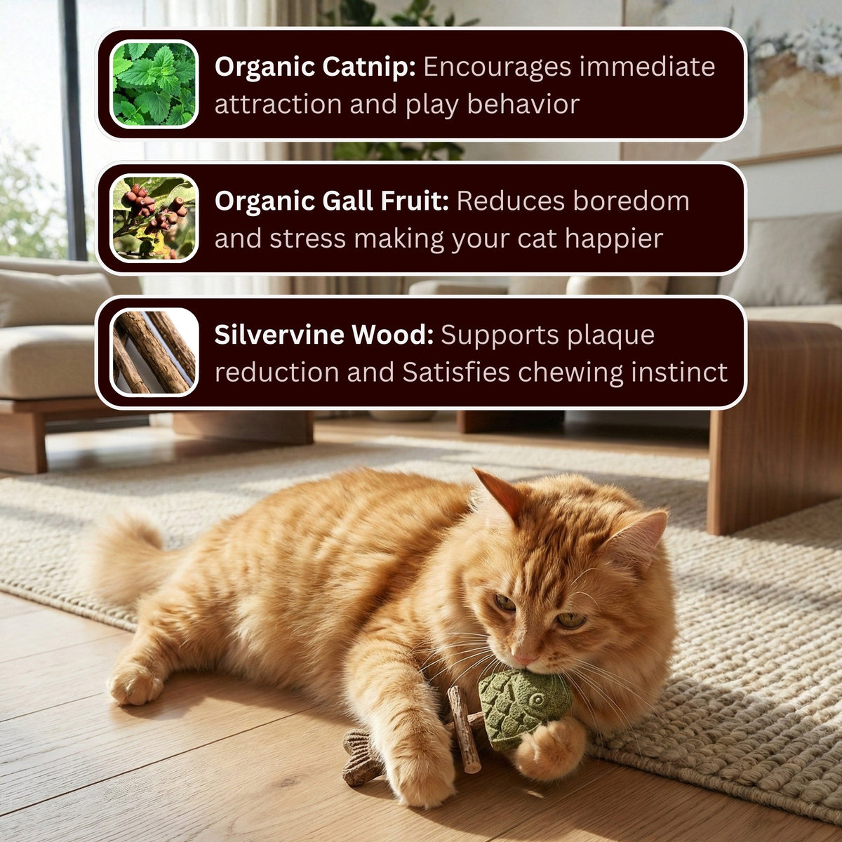 Sterling Velnok™ Catnip & Silvervine Chew