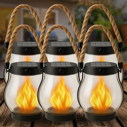 Kaliiqo™ – Flickering Flame Solar Lantern Outdoor Lights