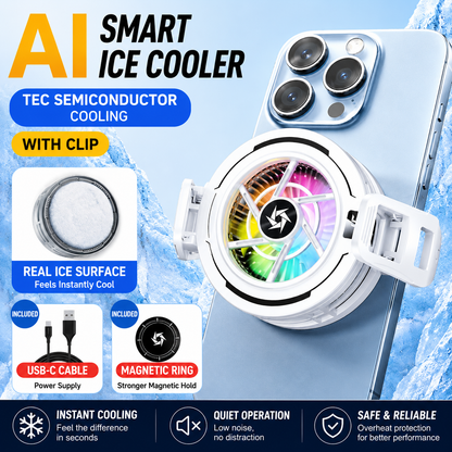 Magnetic Semiconductor Phone Cooler with Smart Display