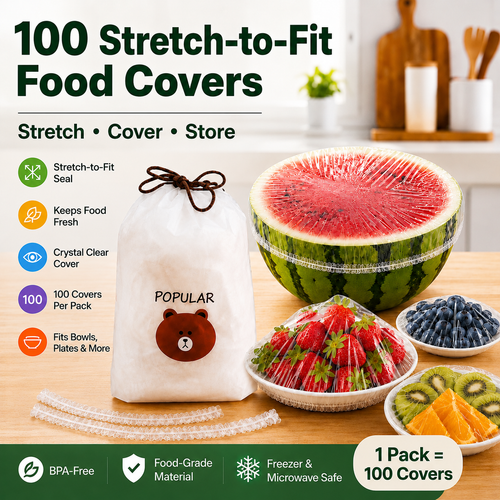 ⏳LAST DAY SALE 50% OFF🔥Velnok® Disposable Stretch Food Covers for Bowls & Plates