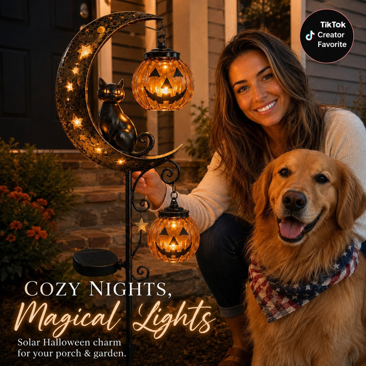 🎃 Halloween Early Bird Sale | 49% OFF Pumpkin Moon Garden Stake Light