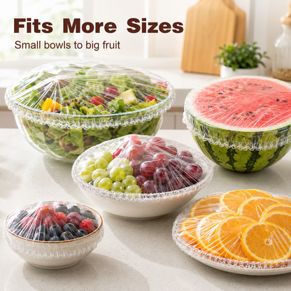 ⏳LAST DAY SALE 50% OFF🔥Velnok® Disposable Stretch Food Covers for Bowls & Plates