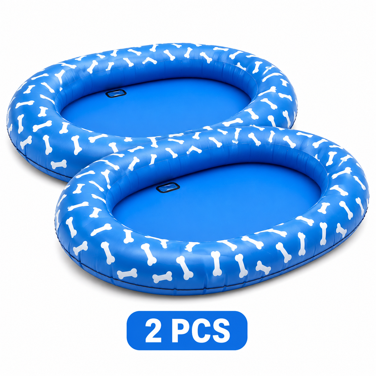 🐶 Large Blue Bone Inflatable Dog Pool Float