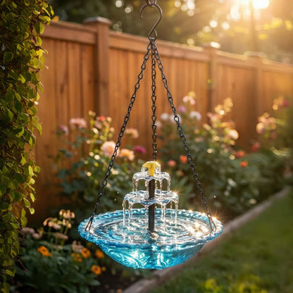 ⛲Hanging Solar Bird Bath Fountain — Turn Your Garden Into A Bird Paradise🐦