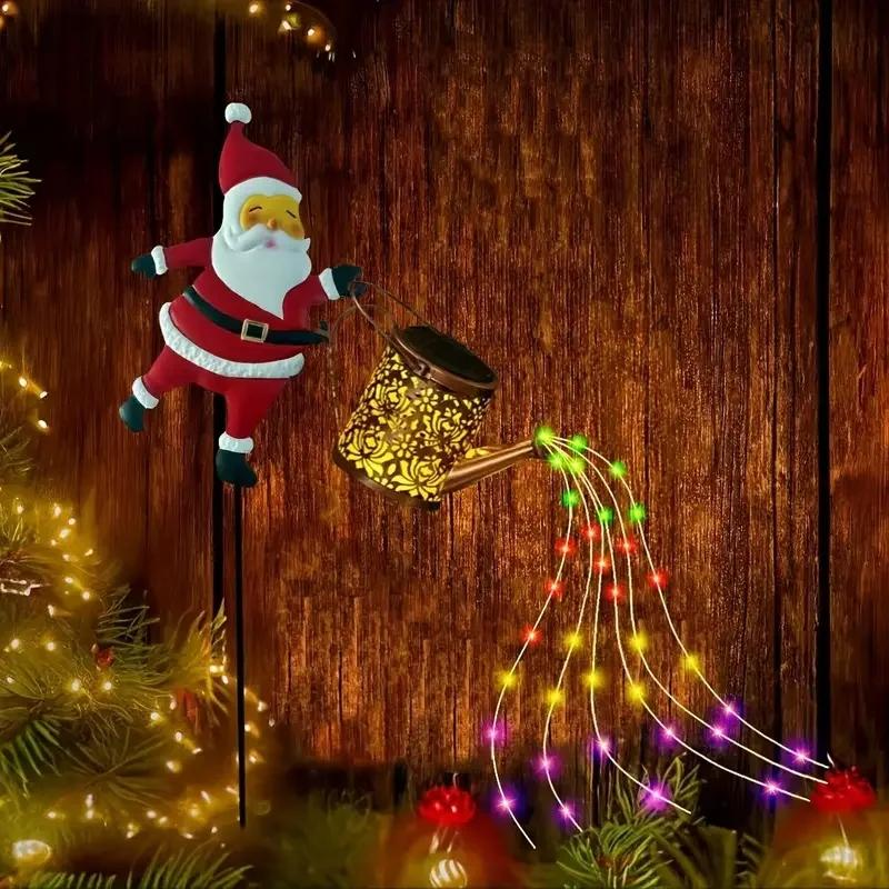 🎄 Early Christmas Sale 🎅 49% OFF - Solar-Powered Santa Claus Garden Stake Kettle Light