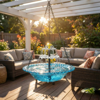 ⛲Hanging Solar Bird Bath Fountain — Turn Your Garden Into A Bird Paradise🐦