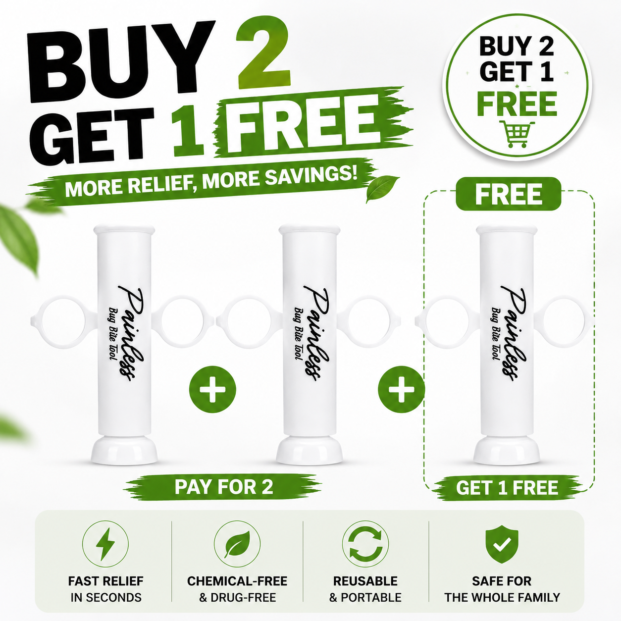Buy 2 + Get 1 FREE - Each $12.98